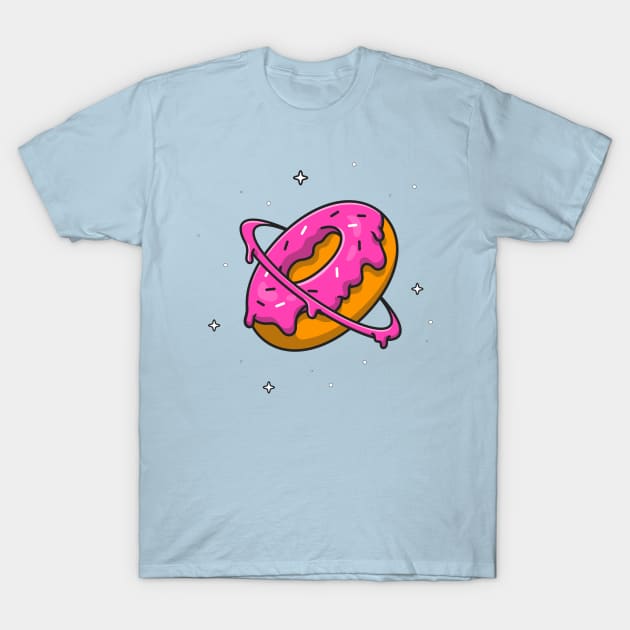 Doughnut Planet Cartoon Illustration T-Shirt by Catalyst Labs